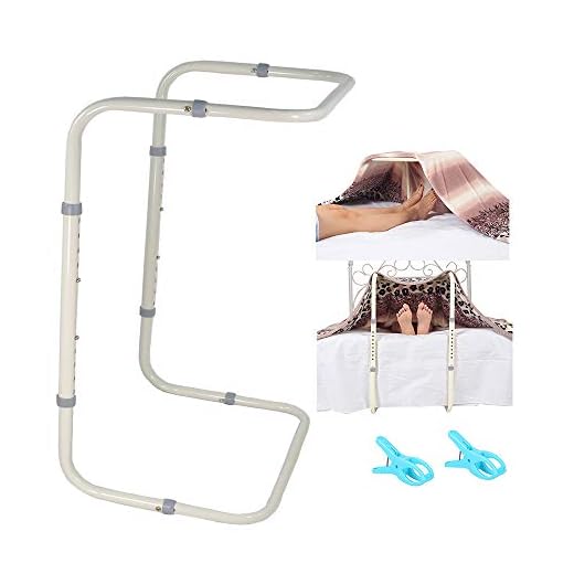 Zelen Blanket Lifter for Feet Lift Bar Sheet Riser Foot Tent Blanket Support Holder 26-34'' Adjustable Bed Cradle Assistance Device Hospital Bed Rail Accessories Leg Knee Ankle Post Surgery Recovery