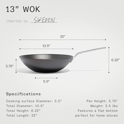Made In 13-inch Seasoned Carbon Steel Wok thumbnail 5