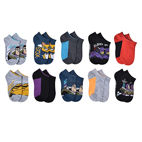 Disney Boys Lightyear 10-Pack No Show Sock, Grey Heather, 4-6 Us #TOP18
