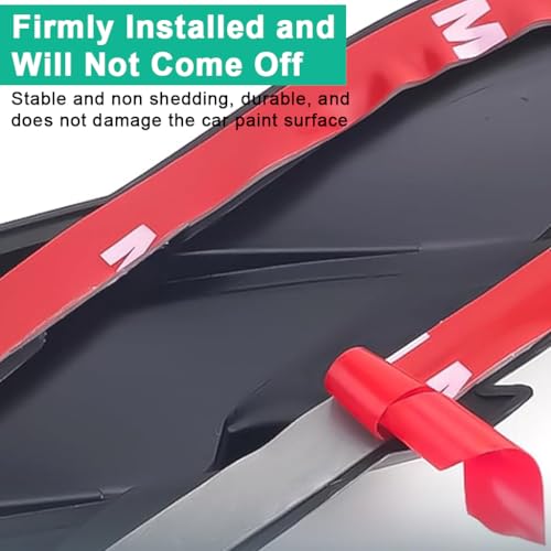 Image of STHIRA 2-Pack Car Fender Vent Sticker, Shark Fin Style, Glossy Black Decal