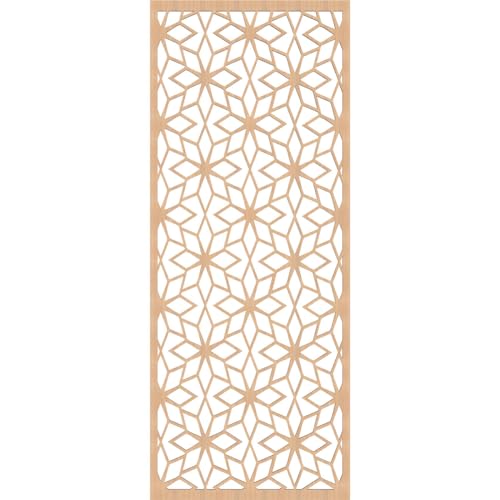 Image of 23 3 /8 inchW x 59 3 /8 inchH x 3 /8 inchT Lake Decorative Fretwork Wood Wall Panels, Hickory