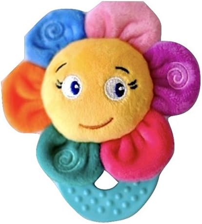 Wristy Buddy Teething Ring for Babies 0-6 8 10 12 Months | Cute Soft Flower Teething Toys & Gloves | Baby Teething Relief Toy Pack | Infant Chew Toys for 3-6 Months, 1 2 3 Years