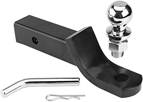 Ejoyous Trailer Hitch Ball Mount Heavy Duty Trailer Ball Mount Durable for Turning Clearance Black + Silver