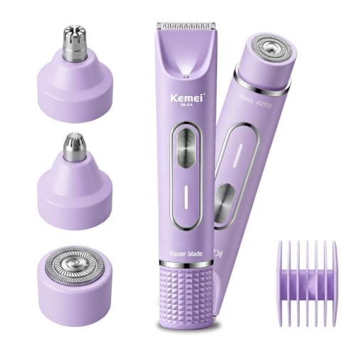KEMEI 274 3-in-1 Elektrischer Damenrasierer & Trimmer, Violet