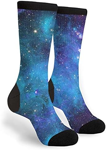 Jedenkuku Galaxy Star Abstract Space Blue Purple Novelty And Interesting Socks For Men And Women