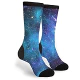 Jedenkuku Galaxy Star Abstract Space Blue Purple Novelty And Interesting Socks For Men And Women
