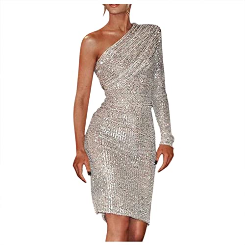 Vestido largo de lentejuelas para eventos nocturnos de moda fría y galas sofisticadas