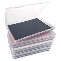 FWEEK 8er-Pack Tragbare Archivbox A4, Dokumentenbox A4 Kunststoff Transparent, Stapelbare Tragbare Multifunktionale Box A4 Kunststoff für Dokumente, Briefe, Sammelalben, 30.5x22.3x2.2CM