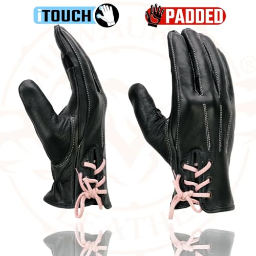 Image of Milwaukee Leather Women's Leather Lightweight Motorcycle Lined Driving Hand Gloves - X-Small
