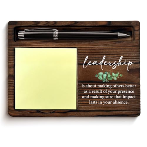 Leadership Gifts for Women Men, Gifts for Leader Boss Mentor Supervisor Coworker, Leadership Sticky Note Holder Office Decor Bosses Day Gift Ideas