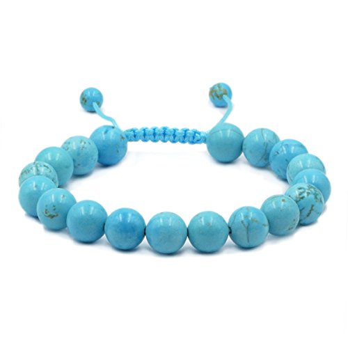 Image of AD Beads Natural 10mm Gemstone Bracelets Healing Power Crystal Macrame Adjustable 7-9 Inch