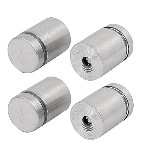19mmx25mm stainless steel glass table spacers standoff fixing screws bolts 4pcs