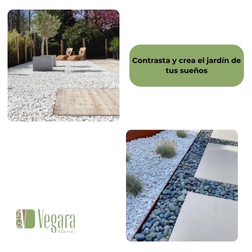 Piedra Jardín Decoración Canto Rodado Blanco Puro (20, 6-10 cm)