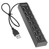 Hub USB pour ordinateur portable : facile à utiliser, simple et pratique, il est très facile à utiliser, il suffit de le brancher et de l'utiliser. léger et facile à transporter, il convient aux voyages, bureau, à la maison et à l'école. plusieurs ports USB