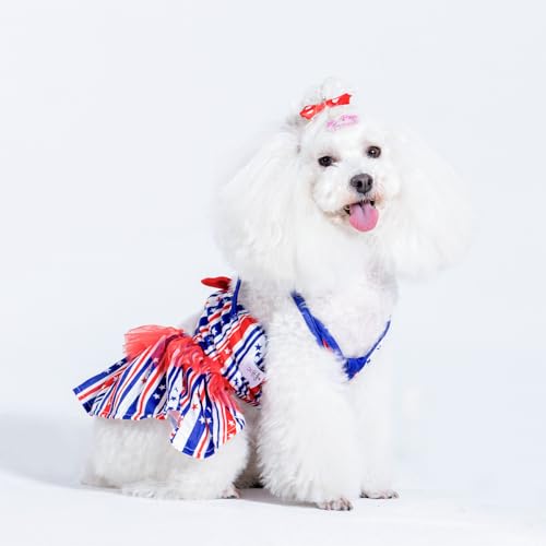 Image of CuteBone One Piece Dog Bikini Swimsuit Dress - Puppy Bathing Suit Costume for Small Dogs - Comfortable & Stylish Pet Clothes for Summer Pool, Beach & Play LTDB04L