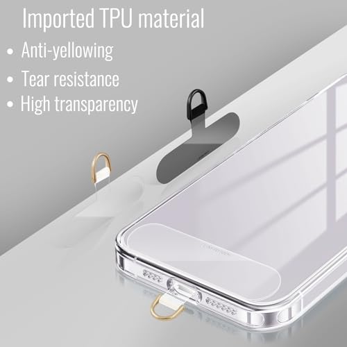 Moutakey Cell Phone Lanyard Patches Thinner Tpu Phone Tether Tab Heavy Duty Phone Lanyard Tab Without Adhesive Phone Strap Replacement Part For Iphone Most Smartphones thumb #4