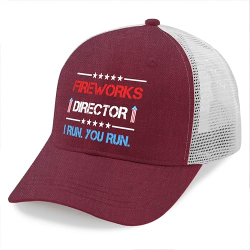 Fireworks Director I Run You Run Funny Hat Outdoor Cap for Son2