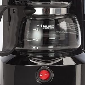 Dominion 4 Cup Coffeemaker Compact Coffee Pot Brewer Machine Quiet with OnOff LED Indicator Light Auto Pause Feature Easy Anti drip Coffeemaker Removable Filter Basket for OfficeHome