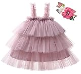 Tutu Dress for Toddler Baby Girl Special Occasion Party Tulle Dresses with Headband Sleeveless Sundr