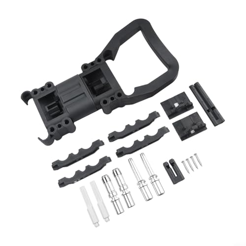 Connecteur d'alimentation pour chariot élévateur 80 A 160 A 150 V Style batterie pour véhicules électriques UPS Borne de charge CC haute intensité Noir (160 A mâle et femelle)