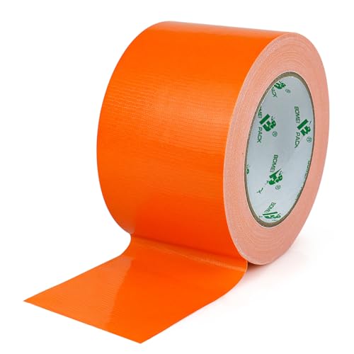 BOMEI PACK Gaffer Tape Panzertape Orange 75mm x 30m - Panzerband extra stark wasserfest für innen und außen geeignet - Duct Tape mit einfacher Handhabung