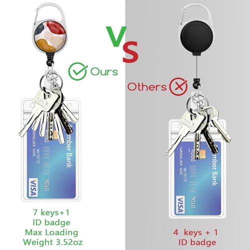 Piefly Porta-crachá de identificação com cordões separados, suporte de crachá com clipe retrátil, co