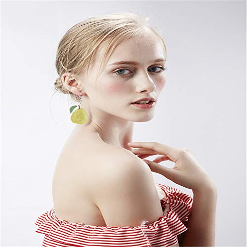 Summer Fashion Creative Lifelike Adorable Dangle Earrings Sets Funny Cute Earrings Fruit Earrings Jewelry For For Women Girls Earrings (Grape+Pear+Banana+Mango) #TOP2