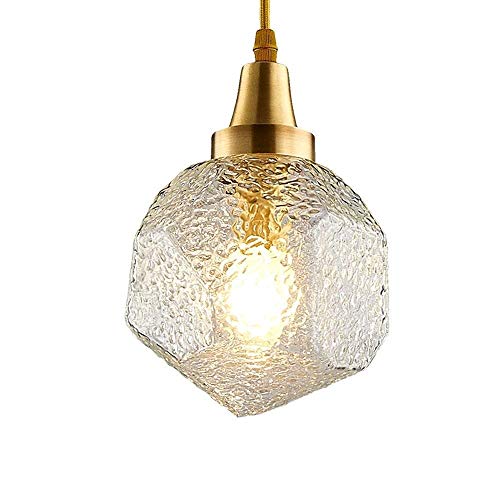 Lampe suspendue chambre moderne en verre avec douille E14 - 2