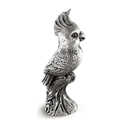 Cockatoo On Branch Pewter Figurine, Artist Made, Gift Wrapped, Premium Australian Made, Perfect Overseas Gift