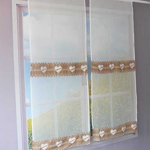 Tenda ricamata con applicazioni Dolly, soggiorno