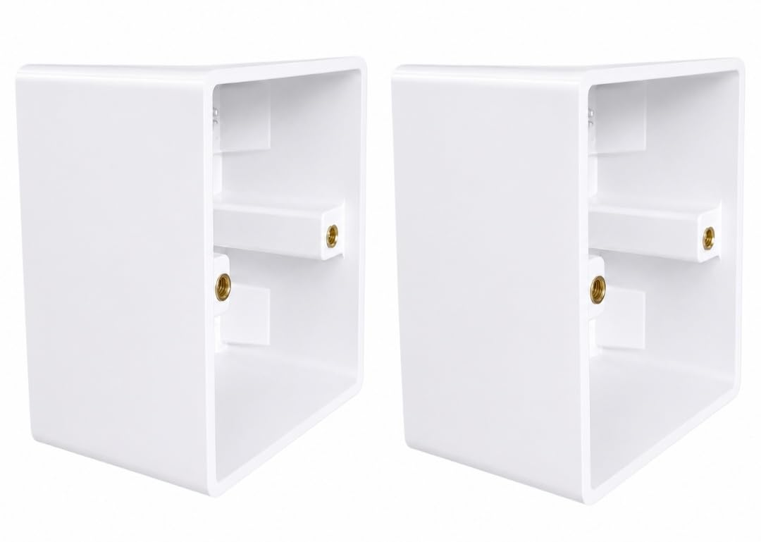 EABCON 45MM PVC 1 GANG ELECTRICAL PATTRESS BOX (2 PACK)