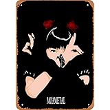 OZSSLJJ Music Moametal ~ BABYMETAL メタル ブリキ看板 ポスター ビンテージアート 壁装飾 30.5 x 20.3 cm、XISLAIBN-V1545Z