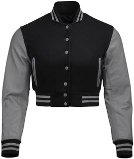 Cropped Varsity Jacket Women image