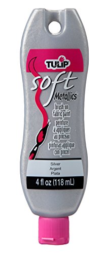 Tulip Soft Fabric Paint, 4 oz, Metallic Silver (33955)