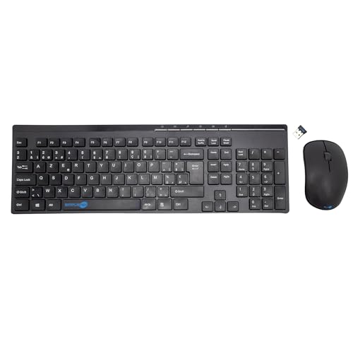 Kit de teclado y ratón inalámbricos Plug & Play con ratón óptico de precisión de 1000 DPI