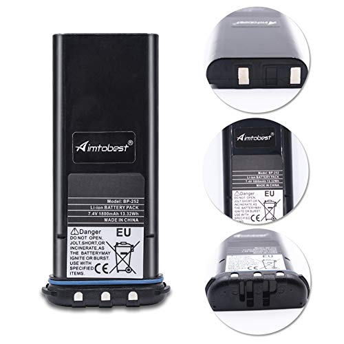 Aimtobest Bp252 Bp-252 1800Mah Li-Ion Battery Compatible For Icom Ic-M34 Ic-M36 M34 M36 Portable Radios #TOP2