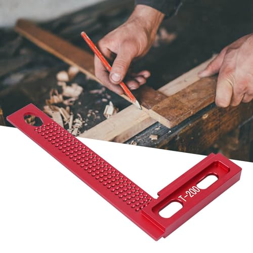 Aluminum Alloy Woodworking Ruler 200mm, Right Angle Scribing Gauge for Carpenters, Wear Resistant Rust Proof Marking Measuring Tool with Precision Edge by Garosa - Image 5