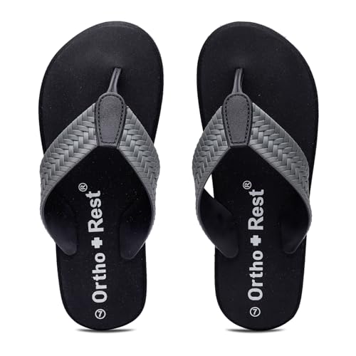 Image of Ortho + Rest Men's Orthopedic Dr. Slippers, Soft Cushioned Flip Flops