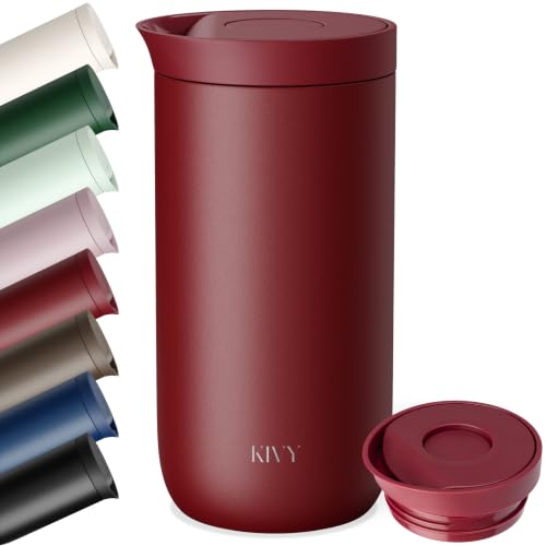 KIVY Taza térmica (rojo oscuro, 500 ml)