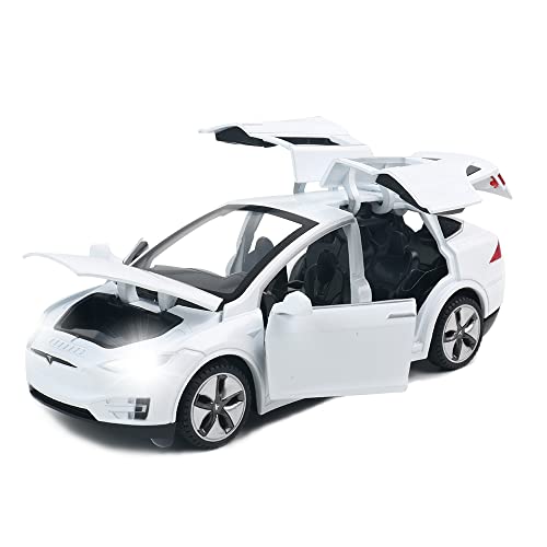 Diecast Car Model X Toy, 1:32 Scale Zinc Alloy Casting Pull Back Vehicles Door Opening With Sound And Light, Mini Electronic Toys Model X90 Collectible Car Toy For Toddlers Kids Birthday Gift #TOP11