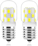 GFLSD LED Microwave Light Bulb Dimmable，E17 Intermediate Base，120V，T7 Appliance Bulb，3W，Under Hood 40W Equivalent，400LM，for Range Hood，Refrigerator，Replace Under Microwave（2Pack 6000K Daylight White）