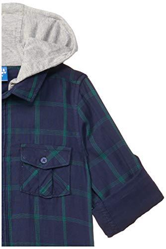Image of Amazon Brand - Jam & Honey Boy's Regular Button Down Shirt (PAG-135 Navy 2 5 6 Years)
