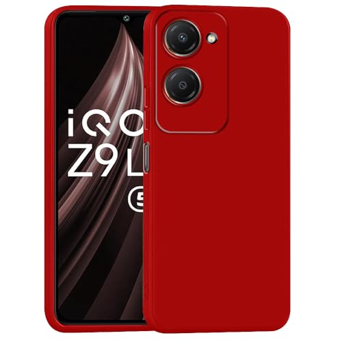 Image of Back Cover for iQOO Z9 Lite 5G | Full Camera Protection | Premium Liquid Silicon Case | Flexible Bumper Case for iQOO Z9 Lite 5G (Red)
