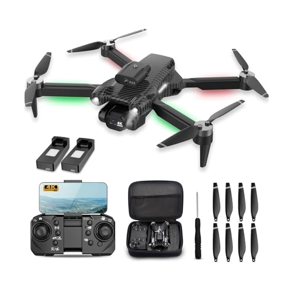 4k Drone for Kids,360 Flips,Headless Mode,Emergency Stop,Carrying Case,One Key Start,2 Batteries-Wireless Toys for Boys and Girls