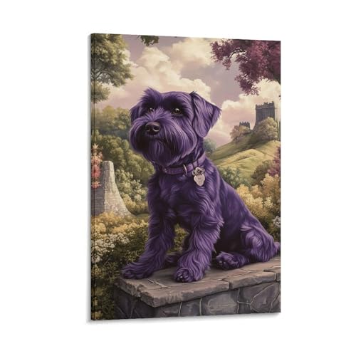 Peintures sur toile schnauzer 30x45cm décoration murale maison