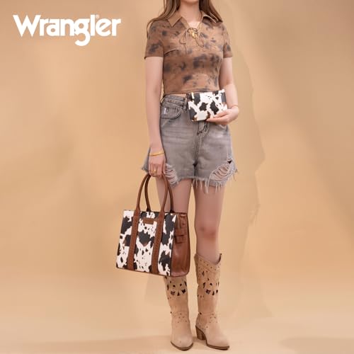 Image of Wrangler 3PCS Purses for Women Tote Bag Crossbody Handbag and Wallet Set with Guitar Strap