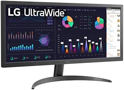 LG Electronics UltraWide Monitor 26WQ500, 26 inch, 1080p, 75Hz, 1ms MBR, IPS Display, HDR 10, AMD FreeSync, Energy Saving, HDMI, Anti Glare, Tilt Adjustable