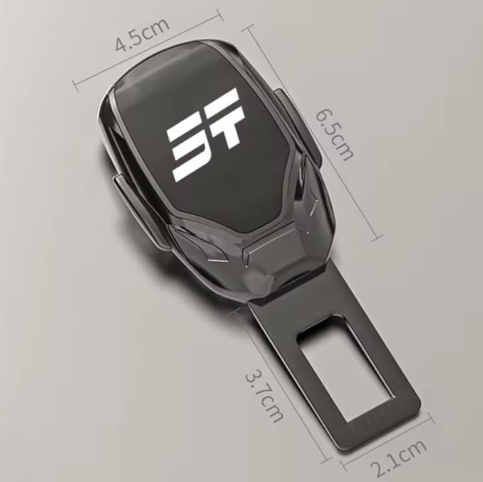 Jetour Seat Belt Extender Buckle Clip | 1 piece | Multi-Functional Child Safety Seat Plug Connector | Jetour Accessories (Polished Steel (JT))