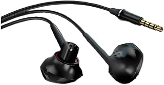in-ear hörlurar för gaming brusreducering, svart (D) | Exakt ljudpilning, hörbara steg, 3,5 mm och typ C kompatibel, perfekt för skyttar, matt svart