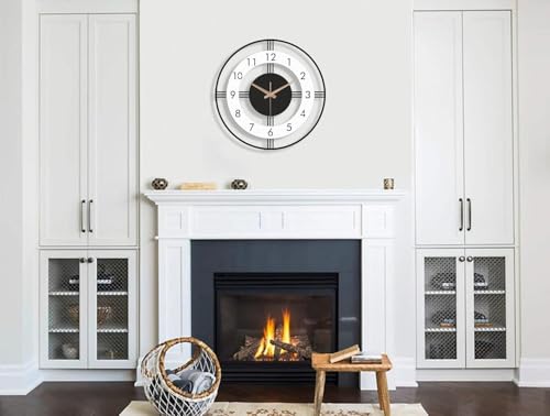 Image of Wall Clock Stylish Metal Analog Wall Clock for Living Room, Bedroom, Office, Kitchen, Home and Hall | Antique Fancy Big Size Modern Wall Watch (Black(ST-29), 50 CM)
